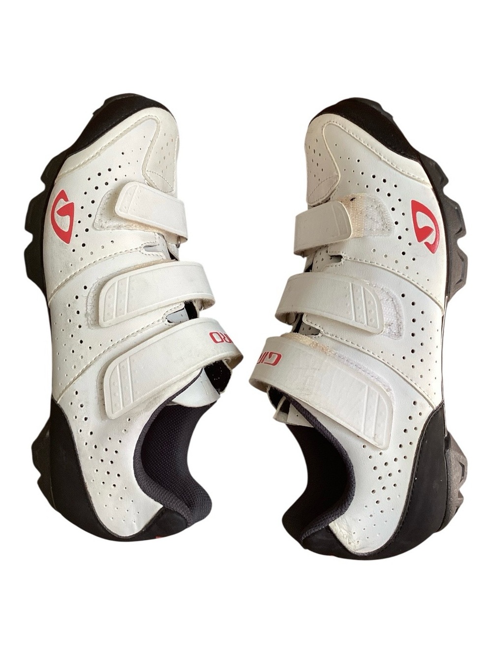 Giro Riela R White Mountain Biking Shoes with Red Accents